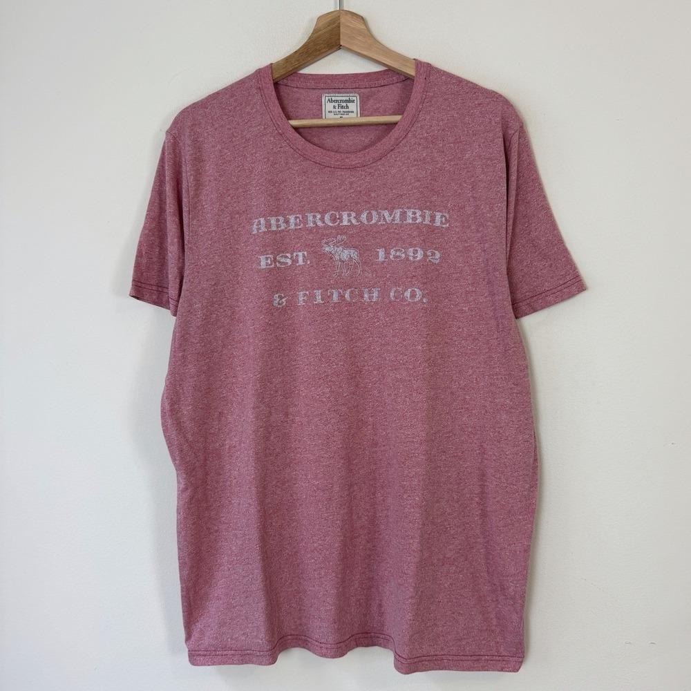Abercrombie & Fitch Logo Orange Tee Shirt - XL